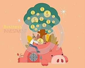 Investment flat design