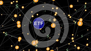 Investment fund new crypto investment opportunity in form of bitcoin etf dollar, combining stability of traditional investment