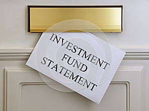 Investment fund statement Letter Delivery