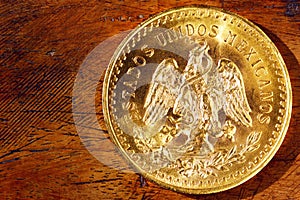 Investment gold coin of Mexico photo