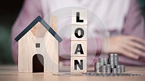 Investment loan approval concepts to build residential homes , real estate business , appraisal of property value ,mortgages and