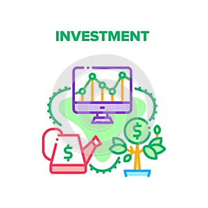 Investment Money Vector Concept Color Illustration
