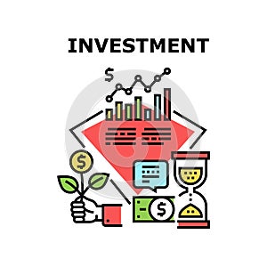 Investment Money Vector Concept Color Illustration