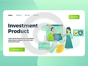 Investment product customer service serving prospective customers