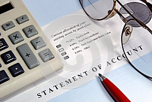 Investment Statement Closeup