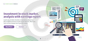 Investment in stock market, analysis with earnings report