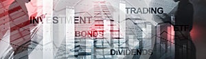 Investment Trading Bonds Dividends ETF Concept. Background for presentation.