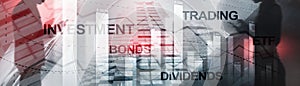 Investment Trading Bonds Dividends ETF Concept. Background for presentation. photo