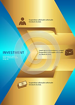 Investment vertical format A4 leaflet page presentation