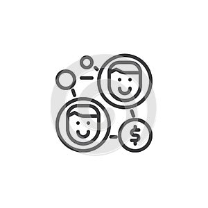 Investor contact outline icon