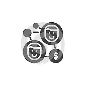 Investor contact vector icon