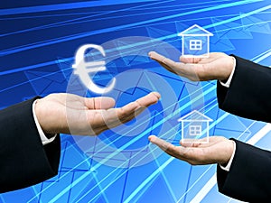 Investor hold the Euro money for building industry