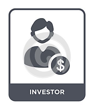 investor icon in trendy design style. investor icon isolated on white background. investor vector icon simple and modern flat