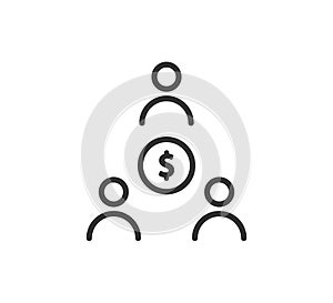 Investors or stakeholders icon. Vector illustration