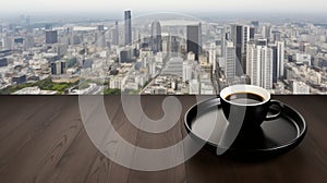 An Invigorating Cup of Freshly Brewed Coffee in a Modern and Stylish Office Setting