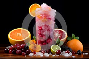 Invigorating Fruit frizzle juice. Generate Ai