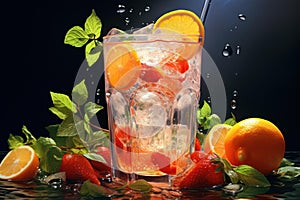Invigorating Refreshing cool drink. Generate Ai
