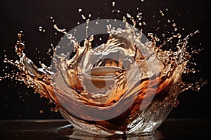 Invigorating Splashing coffee. Generate Ai