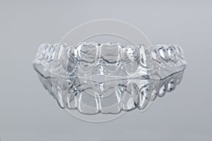 Invisible orthodontics cosmetic brackets. Tooth aligners, for beautiful smile