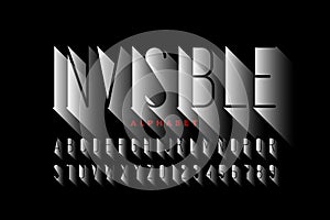 Invisible style font design