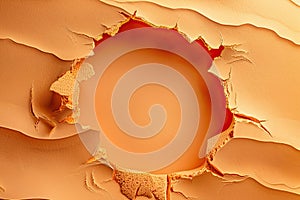 Abstract Torn Paper Background with Hole