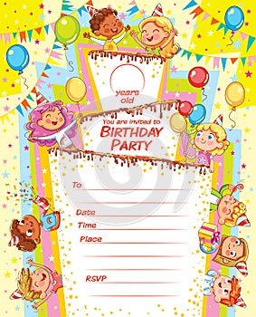 Invitation card for the birthday party