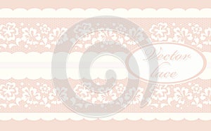 Invitation card with delicate crochet ornament