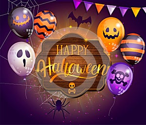 Invitation card for Happy Halloween party.