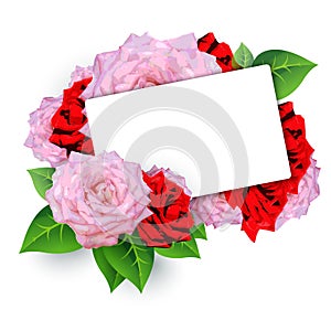 Invitation card with roses