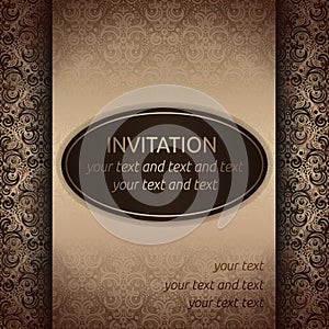 Invitation card template in old style