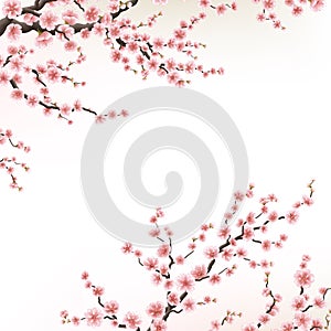 Invitation cards with a blossom sakura. EPS 10