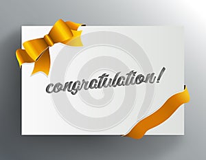 Invitation colored background card with congratulation text.
