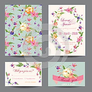 Invitation-Congratulation Card Set