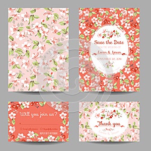 Invitation or Congratulation Card Set