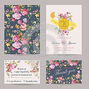 Invitation or Congratulation Card Set photo