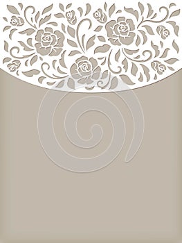 invitation cute card with rose