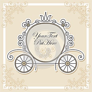 Invitation design with carriage