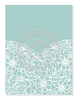 Invitation floral card with floral ornament