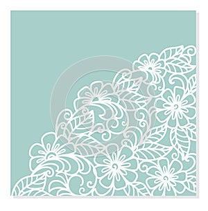 Invitation floral card with flowers ornament.