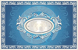 Invitation or frame with Floral background