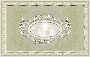 Invitation or frame or label with Floral backgroun