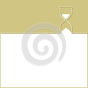 Invitation, Greeting or Gift Card With hourglass.