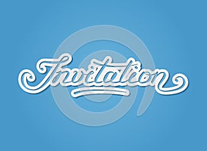 'Invitation' hand-lettering photo