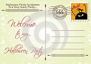 Invitation layout: Halloween Party