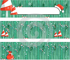 Invitation merry christmas banner and card design template.