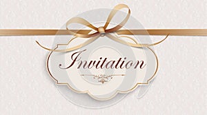 Invitation Noble Wide Ribbon Ornaments Header