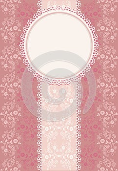 Invitation pink background