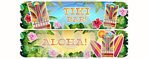 Invitation posters for hawaiian aloha party