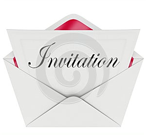 Una invitación una palabra tarjeta sobre invitado sobre el fiesta evento 