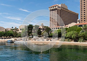 Inviting beach at a resort, Laughlin, Nevada